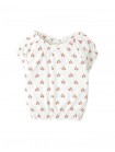 Floral Print Blouse with Contrast Stitching and Bow Ties