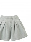 Terry Gray Melange Pleated Shorts with Thick Garter Waistband