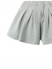 Terry Gray Melange Pleated Shorts with Thick Garter Waistband