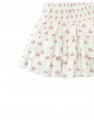 Smocked Waist Viscose Tiered Skort with Ditsy Floral Print