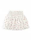 Smocked Waist Viscose Tiered Skort with Ditsy Floral Print