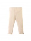 Plain Fitted Leggings with Lettuce-Edge Hem