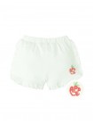 Jersey Shorts with Ruffles and Apple Embroidery