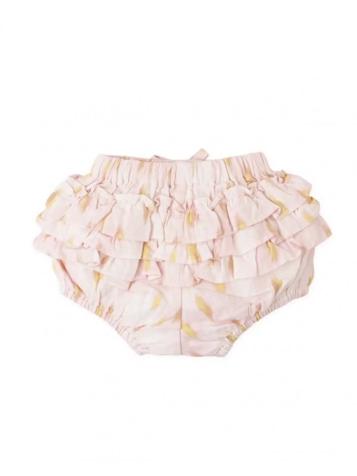 Bloomers with Tiered Ruffles and Bow Appliqué