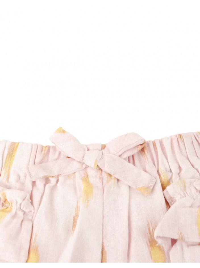 Bloomers with Tiered Ruffles and Bow Appliqué
