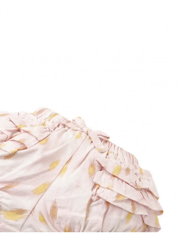 Bloomers with Tiered Ruffles and Bow Appliqué