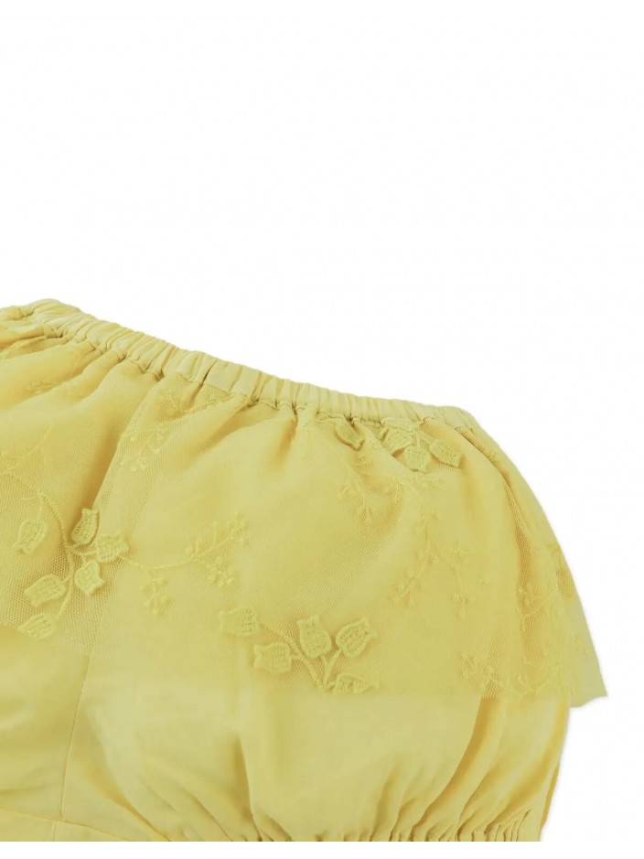 Bloomer Shorts with Garterized Waistband & Hem, Peplum Waist