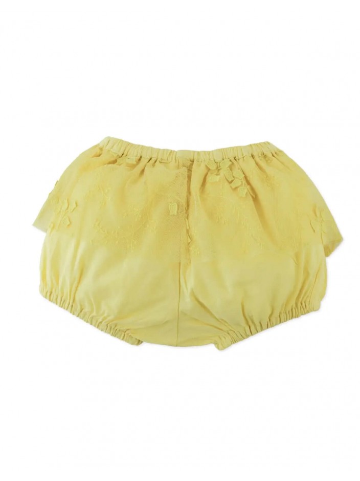 Bloomer Shorts with Garterized Waistband & Hem, Peplum Waist