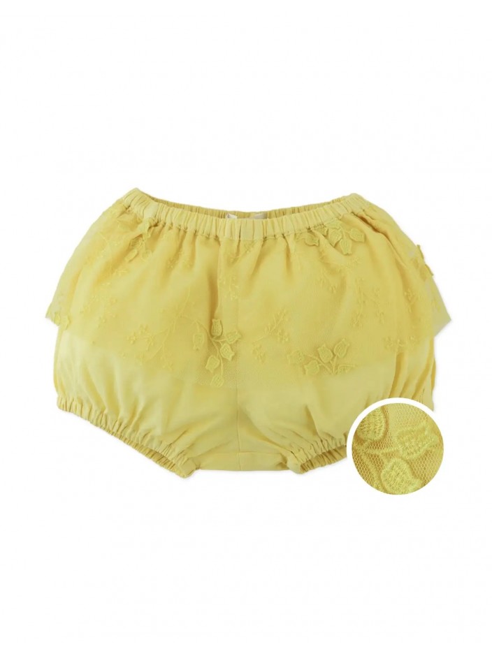 Bloomer Shorts with Garterized Waistband & Hem, Peplum Waist