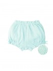 Bloomer Shorts with Ruffled Waist & Hem and Bow Appliqué