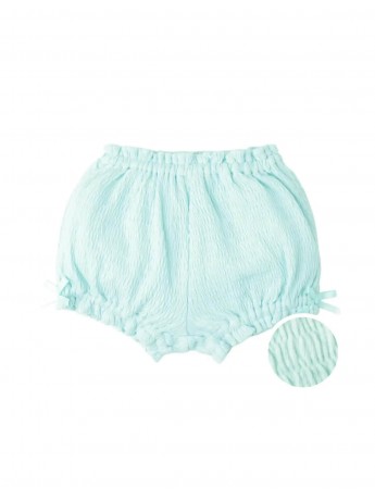 Bloomer Shorts with Ruffled Waist & Hem and Bow Appliqué