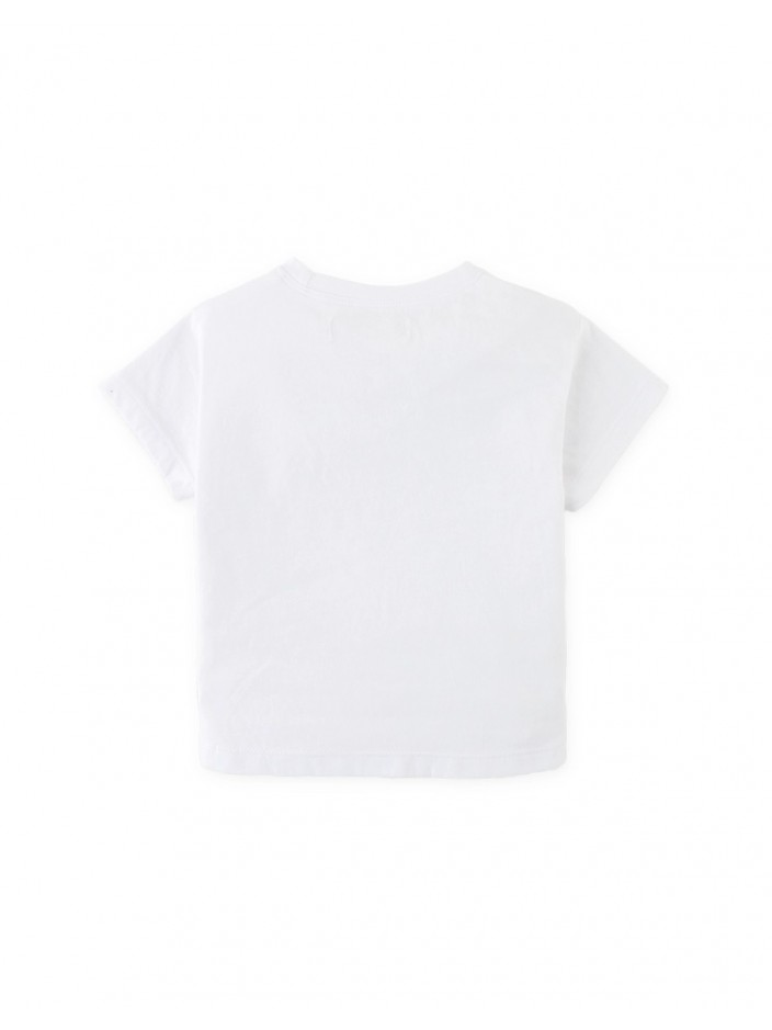 Graphic Tee with Amboy Cut and Fruits Spot Print