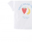 Graphic Tee with Amboy Cut and Fruits Spot Print