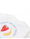 Graphic Tee with Amboy Cut and Fruits Spot Print
