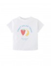 Graphic Tee with Amboy Cut and Fruits Spot Print