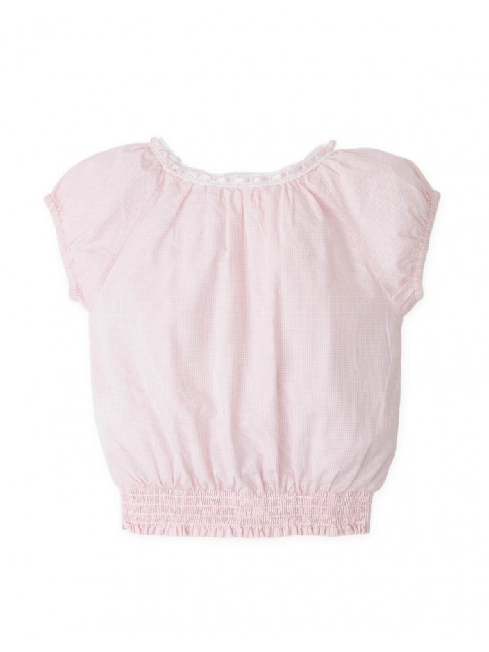 Brielle Gingham Top with Lace Detail