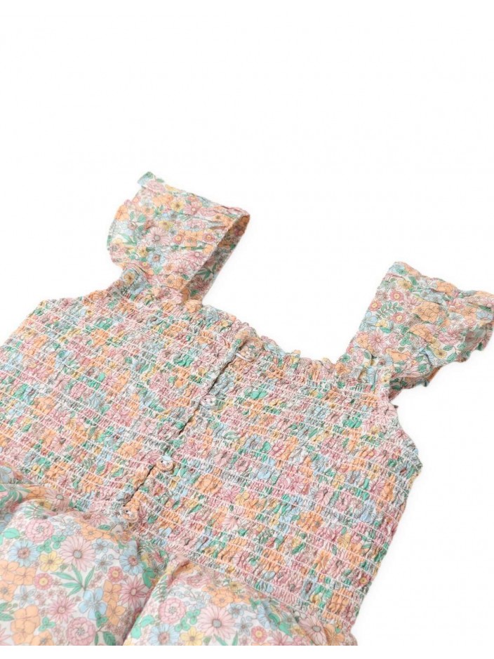 Cosima Floral Smocked Dress with Ruffle Sleeves