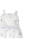 Leonora Floral Embroidered Dress with Sash Belt