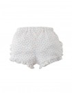 Baby Dina Pointelle Shorts with All-Over Bird Print and Ruffles