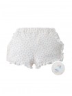 Baby Dina Pointelle Shorts with All-Over Bird Print and Ruffles