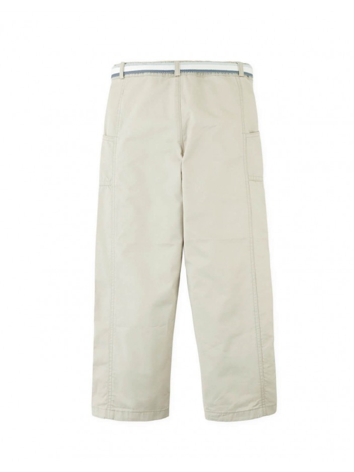 Ravi Twill Patch Pocket Pants with Printed Belt