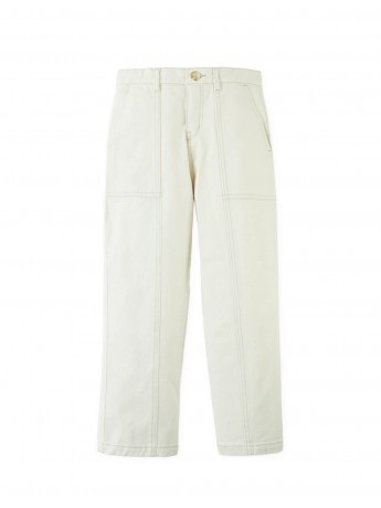 Naveen Twill Straight-Leg Panel Pants
