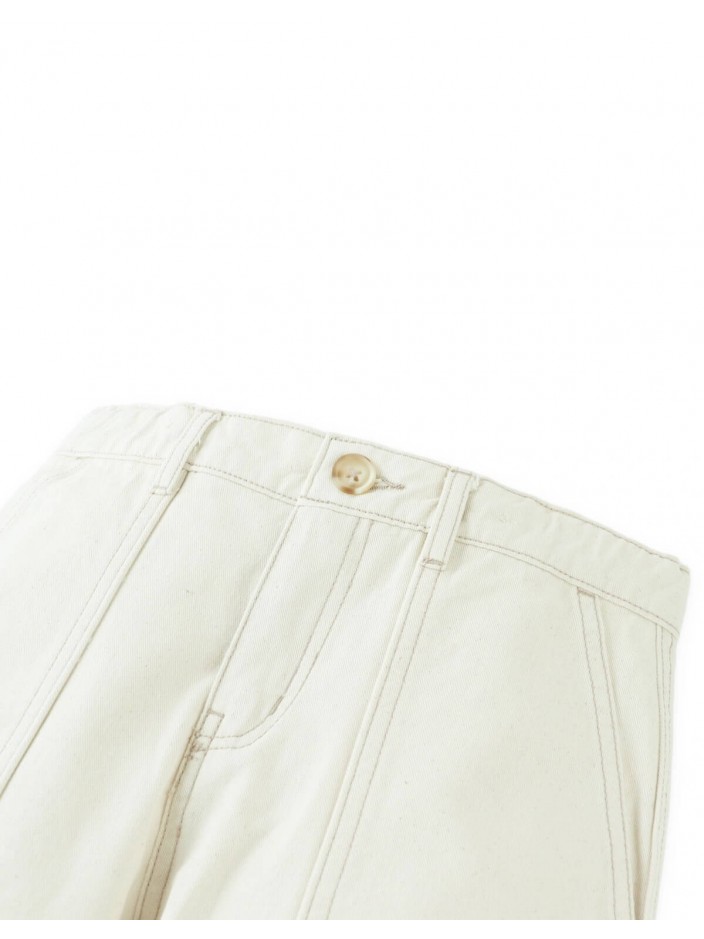 Naveen Twill Straight-Leg Panel Pants