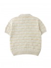 Kai Checkerboard Knit Open-Collar Polo