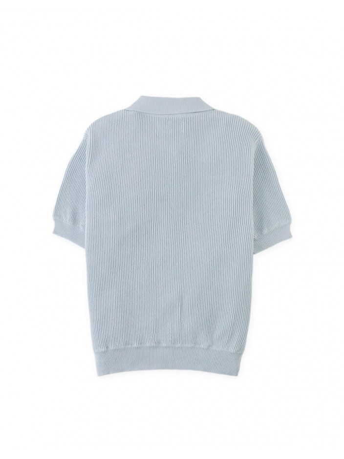 Jae Rib-Knit Button-Up Polo