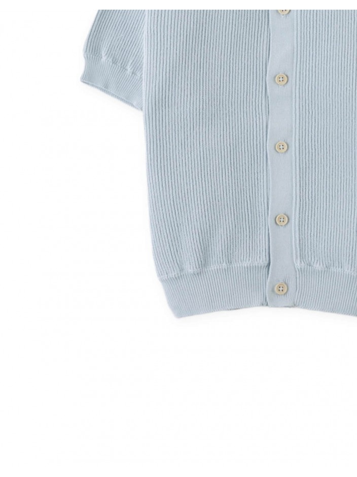 Jae Rib-Knit Button-Up Polo