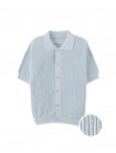 Jae Rib-Knit Button-Up Polo