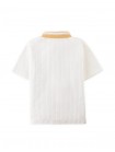 Koa Ribbed Cotton Polo with Contrast Collar Stripes and Patch Pocket