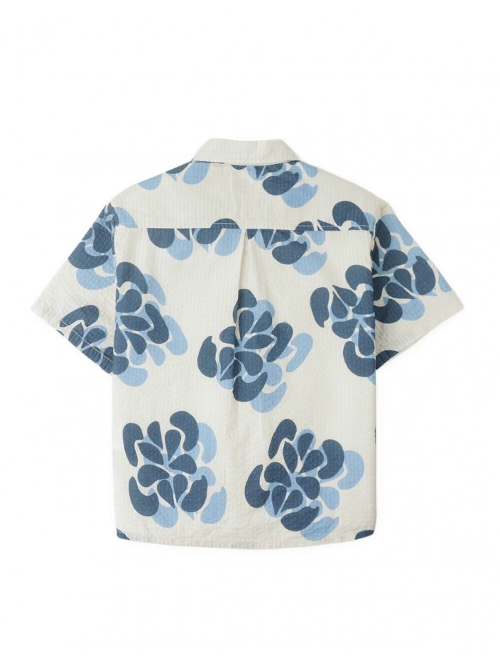 Rishi Floral Seersucker Shirt with Patch Pocket