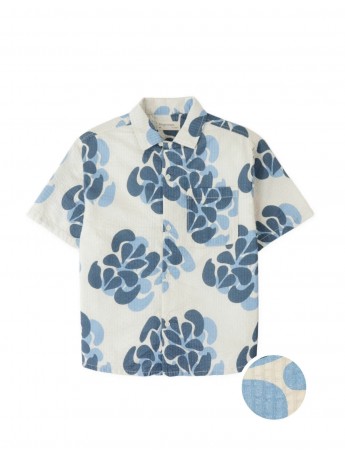 Rishi Floral Seersucker Shirt with Patch Pocket