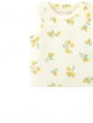 Ribbed Tank Top with All-Over Lemon Print