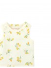 Ribbed Tank Top with All-Over Lemon Print