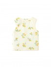 Ribbed Tank Top with All-Over Lemon Print