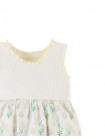 Floral Print Dress with Ruffle Sleeves & Rosette Appliqué