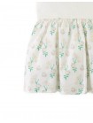 Floral Print Dress with Ruffle Sleeves & Rosette Appliqué