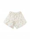 Floral Print Skort Set with Rosette Appliqué on Top