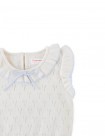 Baby Corrina Floral Pointelle Top with Bow Appliqué