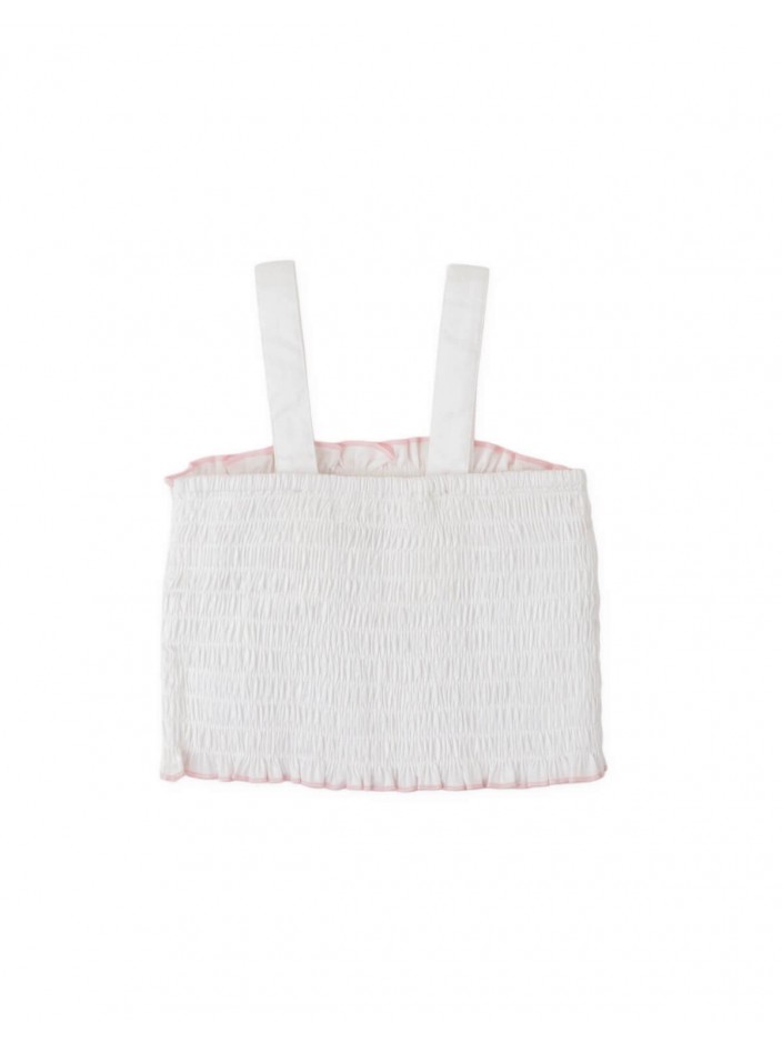 Baby Renée Smocked Tank Top with Daisy Embroidery