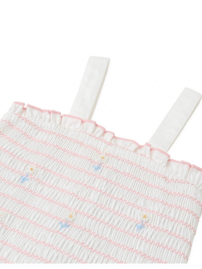Baby Renée Smocked Tank Top with Daisy Embroidery