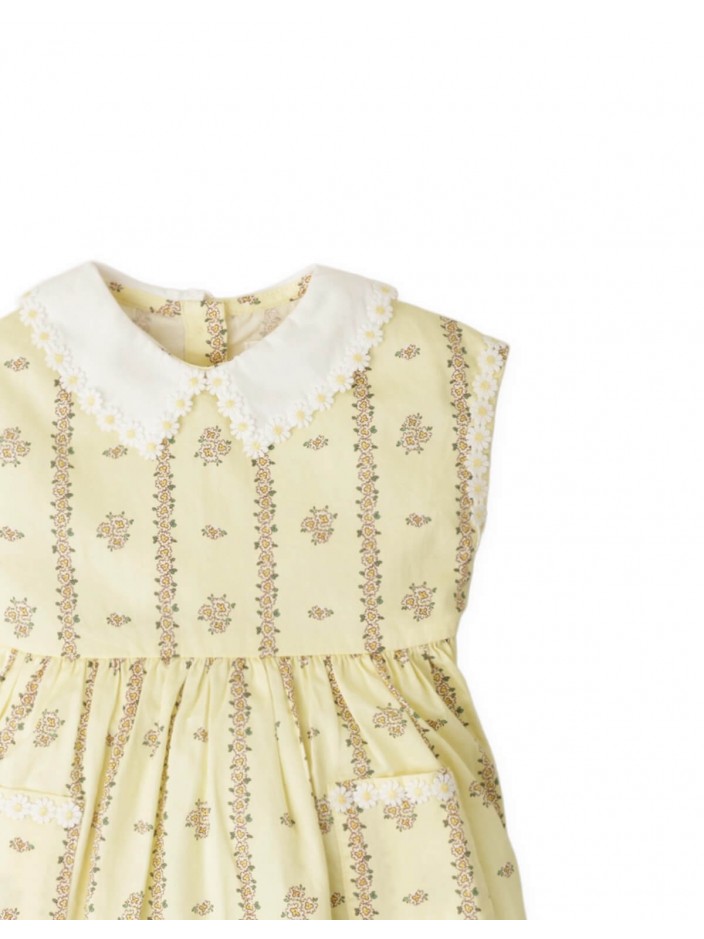 Baby Madeline Floral Dress with Daisy Collar