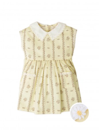 Baby Madeline Floral Dress with Daisy Collar