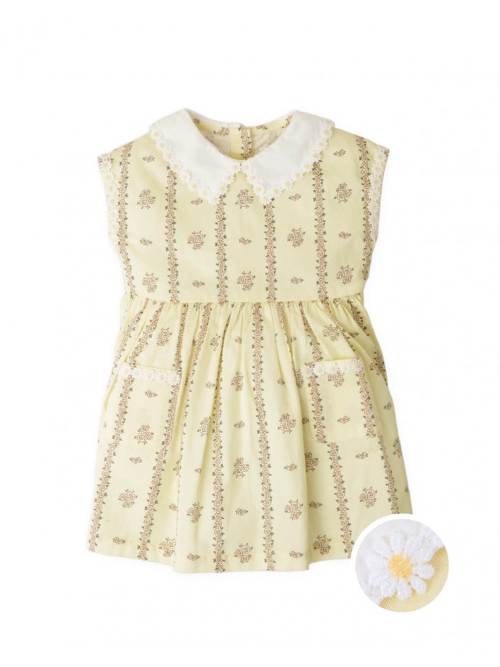 Baby Madeline Floral Dress with Daisy Collar