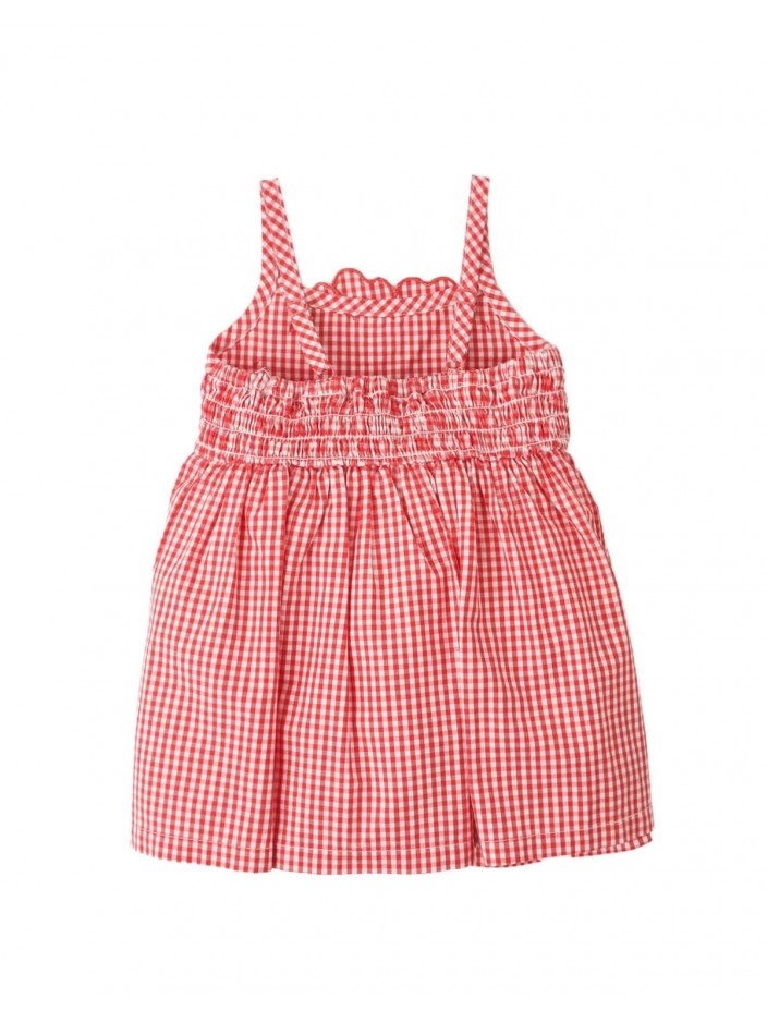 Baby Anthea Gingham Dress with Floral Appliqué