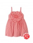 Baby Anthea Gingham Dress with Floral Appliqué