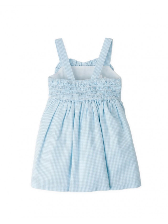 Baby Cove Gingham Dress with Heart Appliqué and Cross-Stitch Embroidery