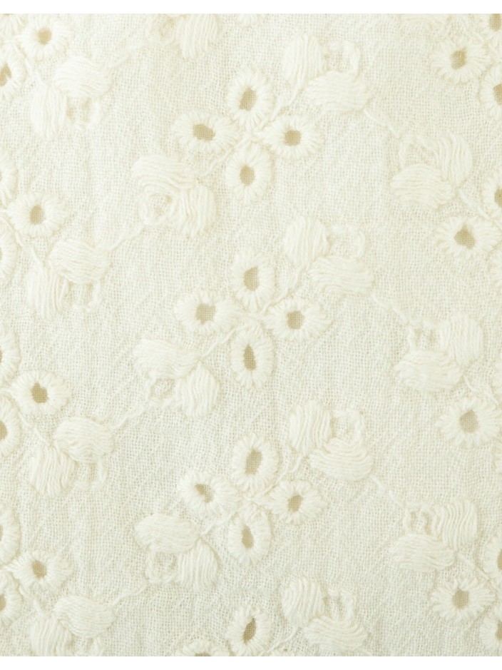 Baby Bianca Eyelet Jumpsuit with Lace Trim and Bow Ties